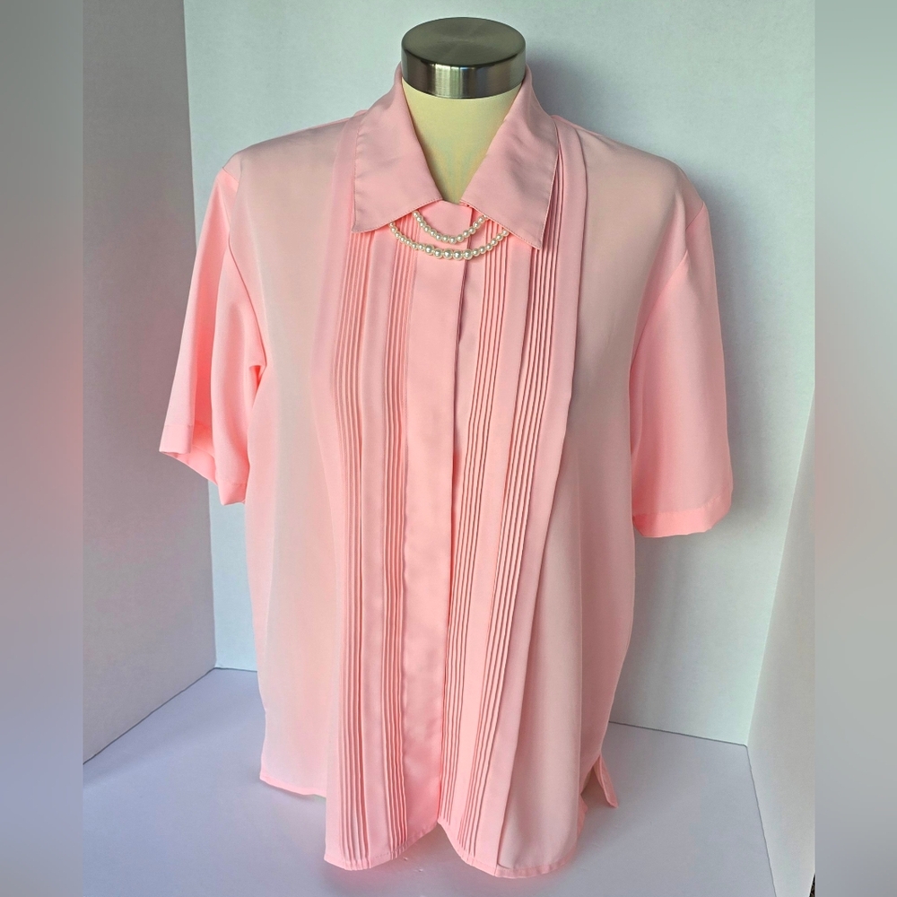 FASHION Attitudes pink womens vintage blouse